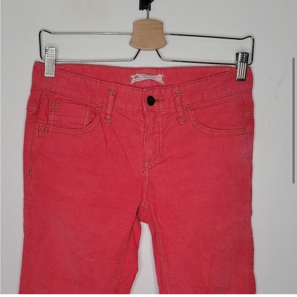 Free People Women's Hot Pink Skinny Corduroy Pants - Picture 1 of 4